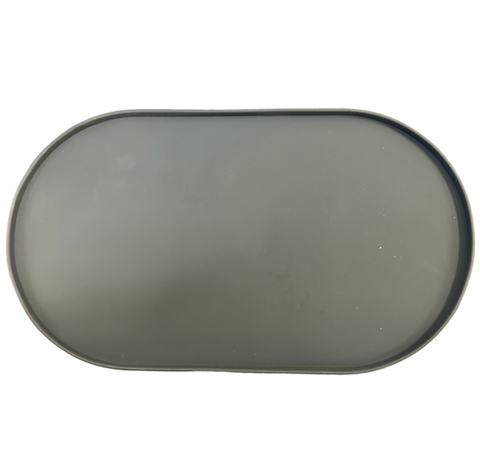 Waggin' Tails Silicone Ellipse Mat - Dark Grey 42x25cm