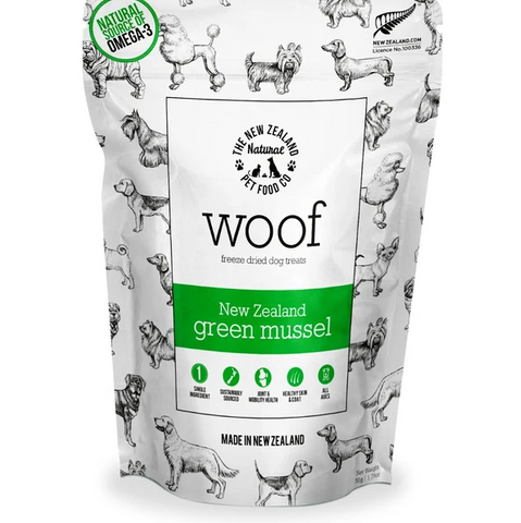 Woof Dog Green Lipped Mussel Treats 50g