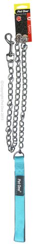 Pet One Chain Padded Lead Aqua