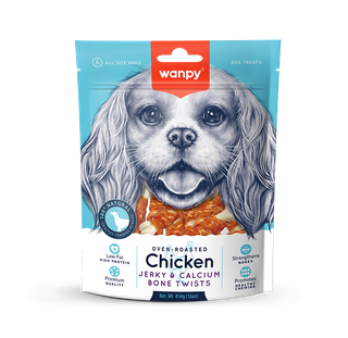 Wanpy Dog Duck Jerky & Calcium Bone Twists 100g