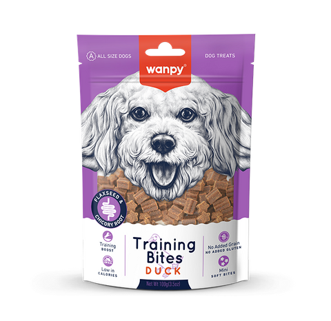 Wanpy Dog Training Bites Duck 100g