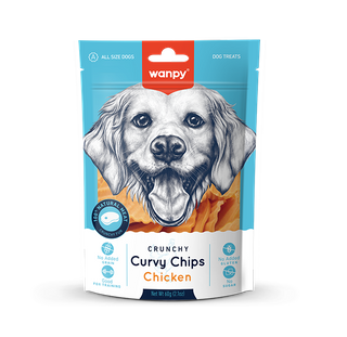Wanpy Dog Crunchy Curvy Chicken Chips 60g