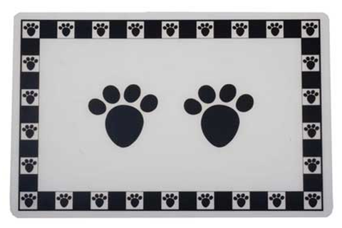 Pet Paws Black Placemat