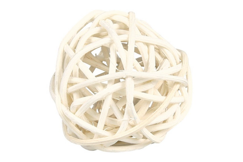 Wicker Ball With Bell 4cm