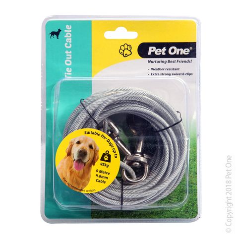 Pet One Tie Out Cable 9m x 4.8mm