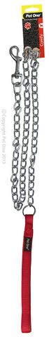 Pet One Chain Padded Lead Red