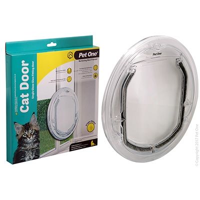 Pet One Cat Door Poly Glass Sng