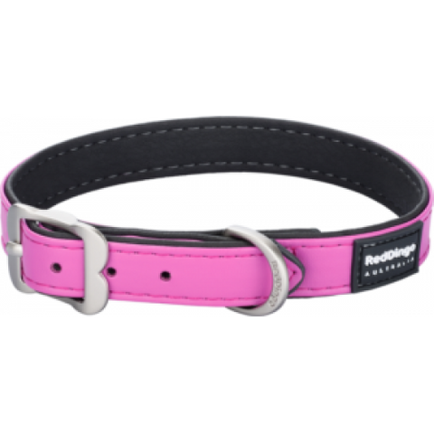 Red Dingo Vegan Leather Dog Collar Pink