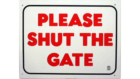 Pet Sign Large - "Please Shut the Gate"