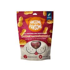 Awesome Pawsome Dog Treats Peanut & Cranberry 85g