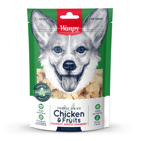 Wanpy Freeze Dried Dog Chicken & Fruit Treat 40g