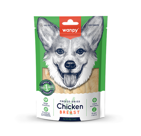 Wanpy Dog Treat Freeze Dried Chicken Breast 40g