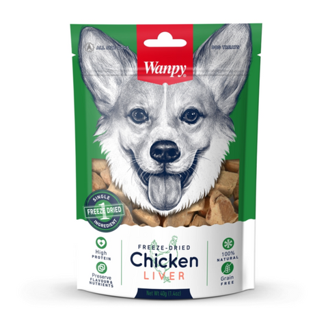 Wanpy Freeze Dried Dog Chicken Liver Treat 40g