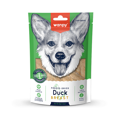 Wanpy Dog Treat Freeze Dried Duck Breast 40g