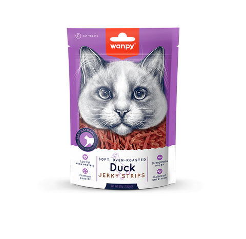 Wanpy Cat Treat Duck Jerky Strips 80g