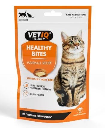 VetIQ Healthy Bites Cat Hairball Remedy Treats 65g