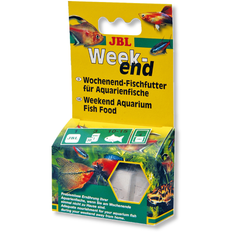 JBL Weekend Feeder Green 4pk Tropical Fish 3 Day Block