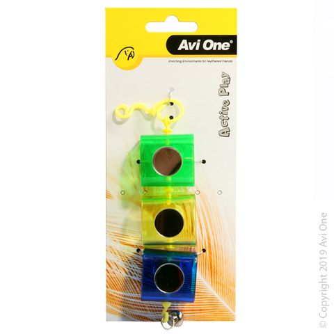 Avi One Bird Toy - 3 Boxes w Mirror & Bell 20cm