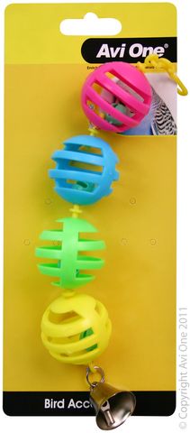 Avi One Bird Toy Geo Balls with Bell