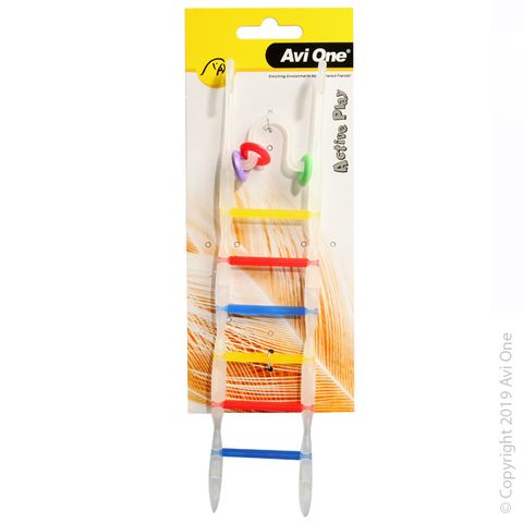 Avi One Bird Toy - Translucent Ladder w Beads