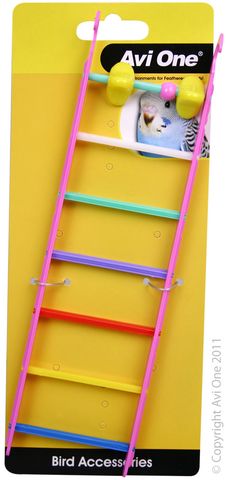 Avi One Bird Toy - Multi Coloured Ladder with Beads