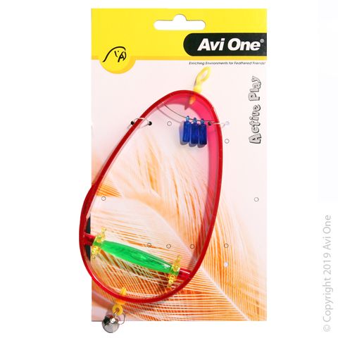 Avi One Bird Toy - Swing w Perch & Bell 7.7cm