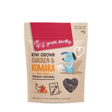 Yours Droolly NZ Chicken & Kumara Dog Treats 100g