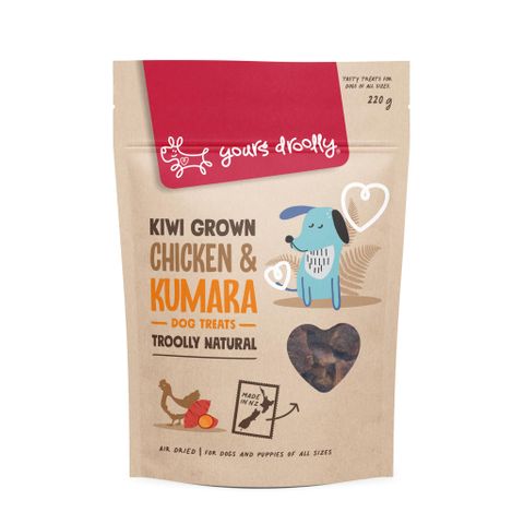 Yours Droolly NZ Chicken & Kumara Dog Treats 220g