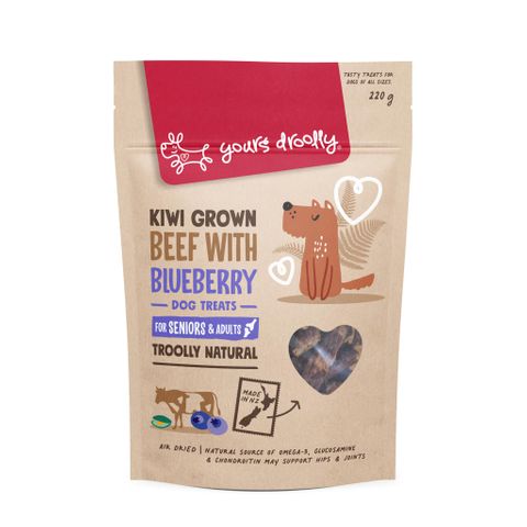 YD NZ Beef & Blueberry Senior Dog Treats 220g