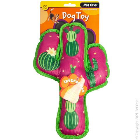 Pet One Dog Toy Squeaky Watermelon Cactus 30cm