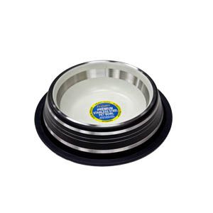 Stainless Bowl Black & Cream 650ml