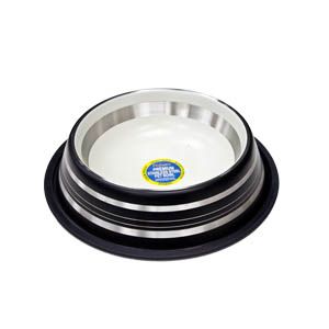 Stainless Bowl Black & Cream 1.8L