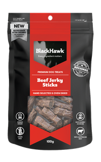 Black Hawk Dog Treat Beef Jerky Sticks 100g
