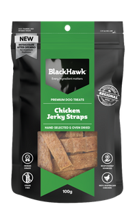 Black Hawk Dog Treat Chicken Jerky Straps 100g