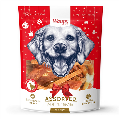 Wanpy Dog Treats Christmas Multi Pack 300g
