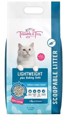 Trouble & Trix Light Weight Clumping Litter with Baking Soda 15L