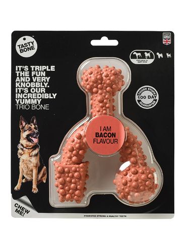 Tasty Bone Nylon Trio - Bacon Lge