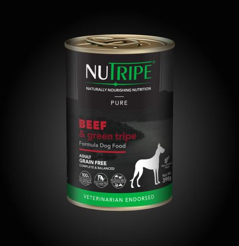 Nutripe Pure Dog Beef & Green Tripe 390g
