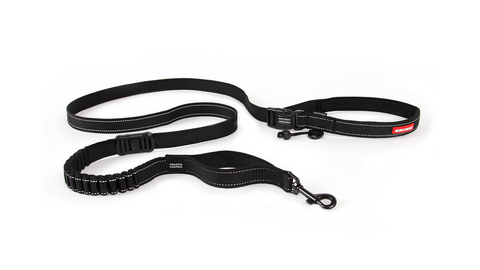 EzyDog Shock Absorbing Road Runner Leash 2.1m - Black
