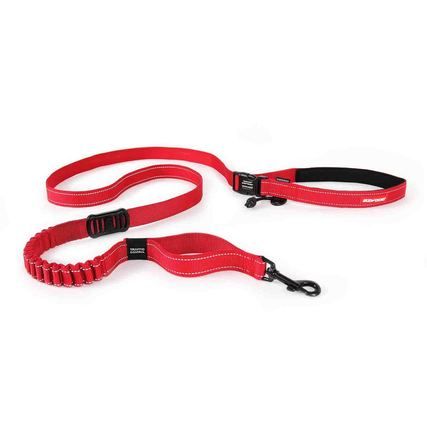 EzyDog Shock Absorbing Road Runner Leash 2.1m - Red