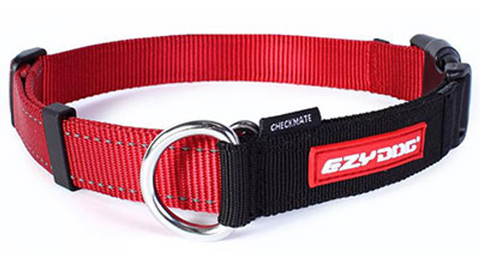 Ezy Dog Collar Checkmate Red