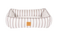 M&B Bolster Dog Bed Hampton Stripe  Small