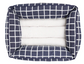 Mog & Bone Bolster Dog Bed Navy Check  Small