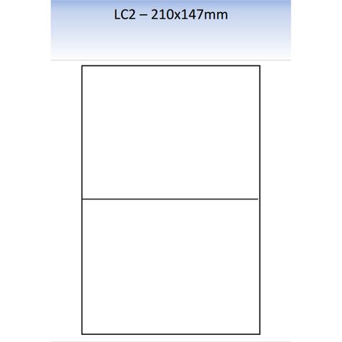 LC2 MATT PERMANENT LASER SHEET 250 PER PACK