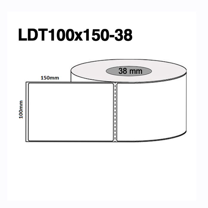 LDT38 100 X 150MM 38MM CORE 400/ROLL