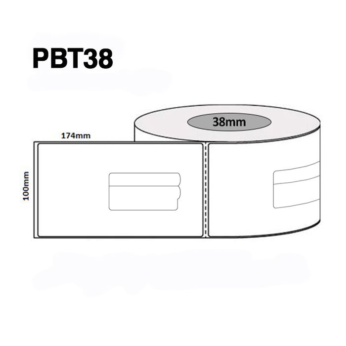 PBT38 100 X 174MM 38MM CORE 330/ROLL