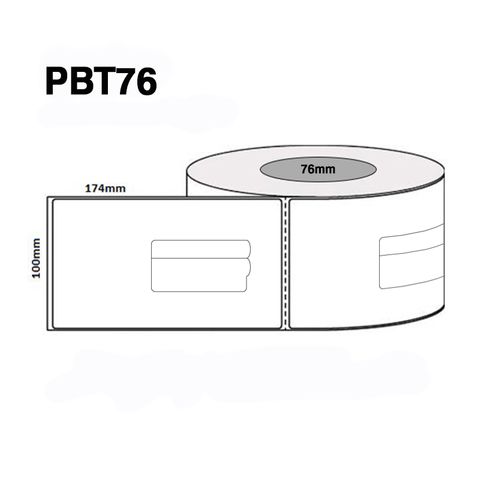 PBT76 100 X 174MM 76MM CORE 750/ROLL