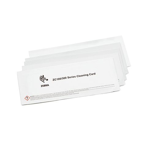 ZEBRA ZC100/ZC300 CLEANING CARD KIT 5PK