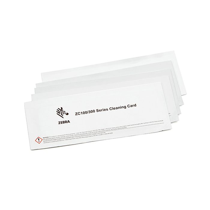 ZEBRA ZC100/ZC300 CLEANING CARD KIT 5PK