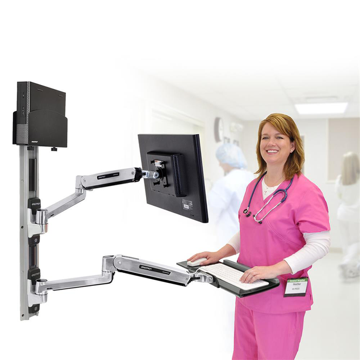 ERGOTRON LX SIT-STAND WALL MOUNT SYSTEM SMALL CPU HOLDER